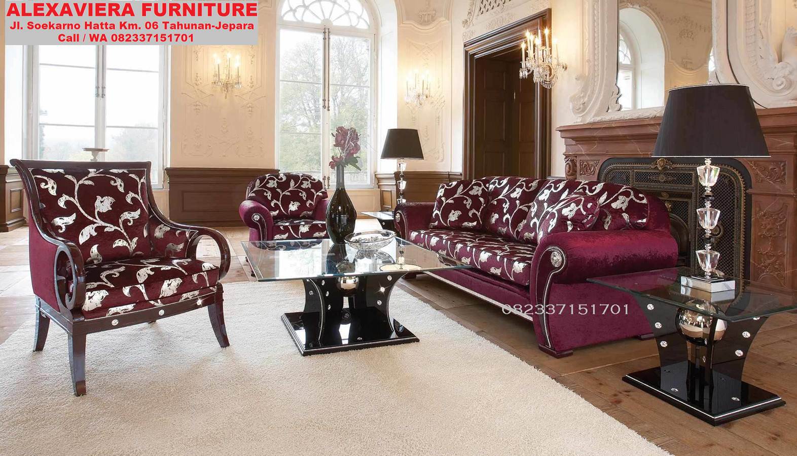 Set Sofa Ruang Tamu Klasik Eropa Murah Mewah KT 047 Furniture
